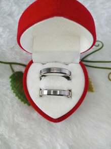 Par De Aliança Chanfrada 4mm Aço Prata Namoro Compromisso Promoção Enquanto Durar O Estoque