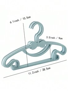 10pcs Kid's Clothes Hanger, Infant Multipurpose Hanger, Newborn Baby Home Anti-Slip And Traceless Drying Rack - Dusty Blue - View 6