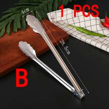 Stainless Steel Barbecue Tongs For Outdoor Bbq, Kitchen Cooking, Multifunctional Bread & Cold Dish & Food Clamp - 1PCS - View 7