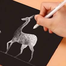 2 szt. Biały Markery & Żelowe długopisy - Doskonały Dla Artyści & Komiczny