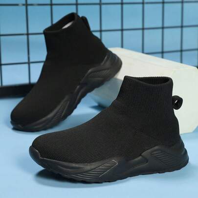 1 Pair Boys' Casual Sporty Sneakers, Fashionable, Soft Sole, Breathable, Suitable For Running & Jogging