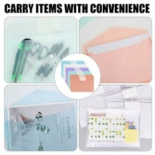 10 PCS A4 Document Folder Plastic Wallets A4 Folders With Label Pocket A4 Paperwork Wallets With Snap Closure, Clear Plastic Paper Wallets For Document Storage And Office Organization Supplies - Multicolor - View 4