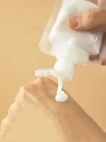 30ml/50ml/100ml 1 pieza/3 piezas Bolsas cosméticas recargables planas, soporte vertical, botellas dispensadoras de líquido a prueba de fugas para viajes, envases cosméticos, tubos exprimibles de artículos de tocador, adecuados para champú, loción, gel de baño, gel de ducha 2 en 1, buen sellado, compacto y portátil, accesorios de viaje, equipo de viaje al aire libre - transparente - Ver 6