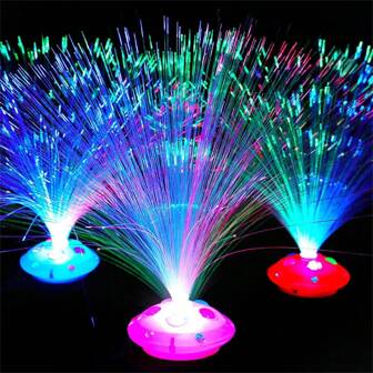 1 Pièce Couleur Aléatoire Éclairez Votre Maison Avec Une Lumière Nocturne De Fibre Optique Led Colorée - Parfait Pour Les Vacances, Les Mariages Et Les Jouets!