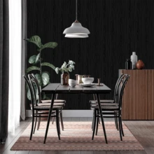 1卷黑色木紋自粘式pvc壁紙,適用於家具、廚房防濺牆,防水防油,diy裝飾,15.74x196.85英寸 - 黑色 - 查看 9