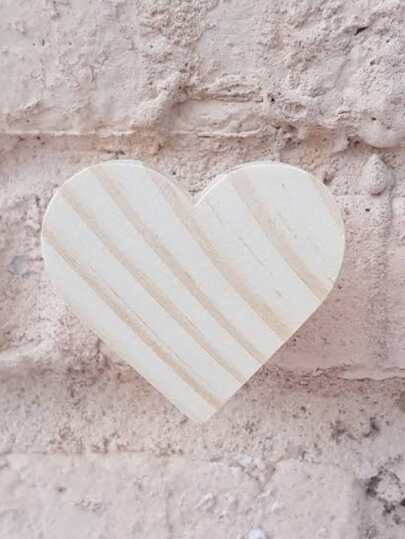 Gancho De Parede Peduradores Coração de Madeira