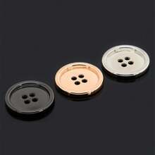 6pcs Metal Buttons 4 Hole Round Buttons , Decorative Buttons For Crafts Arts & Crafts Supplies , Sewing Buttons For Clothing Sewing & Knitting Supplies.(Dimensions: 1.5cm/0.59inch, 2.0cm/0.79inch, 2.5cm/0.98inch)