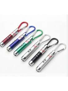 Lanterna Mini Chaveiro de Led Mosquetão de Bolso Portátil e Multifuncional Acendedor Luz Cores Variadas Pendurar Chave - Multicolorido - Visão 4