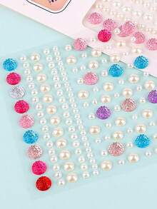 150入組鑽石眼妝貼紙,鑽石臉貼紙,diy裝飾配件,適用於兒童舞台裝飾 - 彩色 - 查看 7