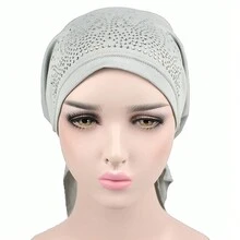 1 Miếng Quý cô Đàn hồi Khăn xếp / khăn quấn đầu Với Kim cương giả , Linh hoạt Và Đúng mốt Mũ lưỡi trai Đối với Rụng tóc - Nhiều màu - Xem 17