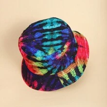 Boho 1入組塗鴉火烈鳥印花時尚可反轉漁夫帽，適合日常穿著（隨機圖案） - 彩色 - 查看 15