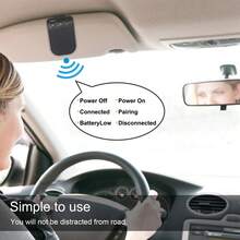 SUNITEC BC936SA Hands Free Car Phone Kit, Car Hands-Free Kit Support 2 Phones Connection,Support Assistant,Hands Free Speaker For Car With Visor Clip - Black - View 4