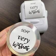 White Marklife P50/P80/D100/D200 Circular Thermal Paper Label, Transparent White Colored Cake Sealing Sticker, Gift Label, Christmas Label, New Year Label, Waterproof, Oil Resistant, Tear Resistant