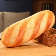 1pc Simulation Bread Shaped Plush Doll Stuffed Doll, 3d Soft Bread Pillow Fun Food Plush Dolls Birthday Gifttoast Pillow, Plushy, Hamburger