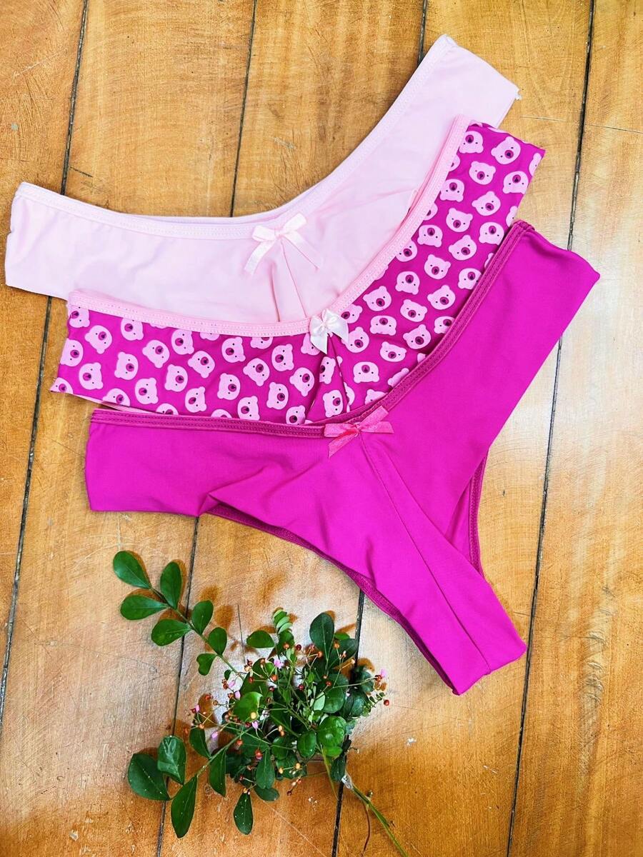 Women Thongs - 玫紅色 - 查看 1