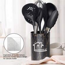 Silicone Kitchen Utensil Set - 43pcs Cooking Utensils Set With Holder Turner Spatula Ladle Tongs Whisk For Non-Stick Cookware, Heat Resistant Kitchen Utensil Set Kitchen Gadgets