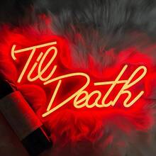 1 個「直到死亡」霓虹燈牌,usb 婚禮霓虹燈牌,自定義霓虹燈牌,家用霓虹燈牌,房間裝飾臥室照明情人節禮物 - 紅色 - 查看 2