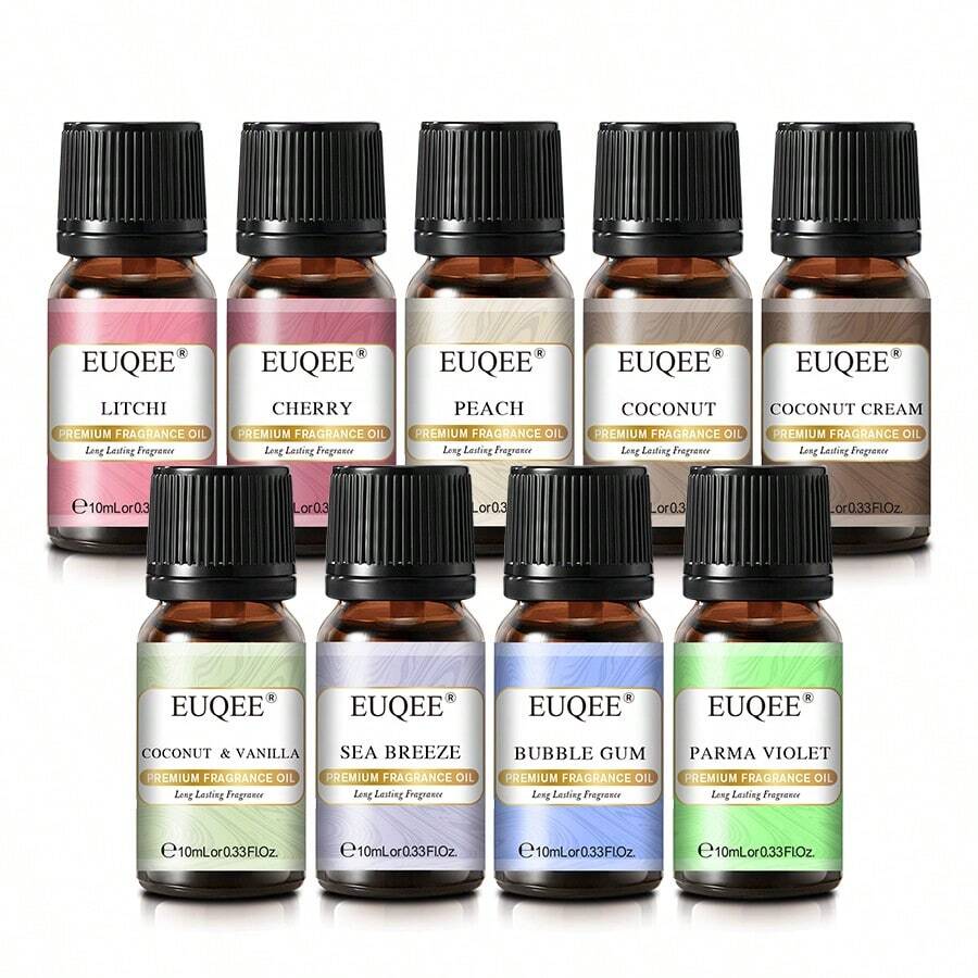 PHATOIL 1瓶10毫升/0.33液盎司香氛精油，水果香型精油，包含椰子香草泡泡糖、海风、帕尔马紫罗兰、橙花、小苍兰、棉花糖、苹果、芒果、草莓、樱桃、椰子荔枝、桃子、菠萝等多种香型。 - scent - 查看 1