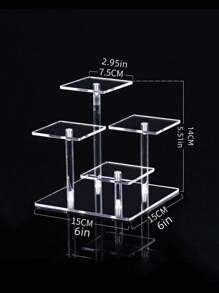 Clear Acrylic Multi-Layer Step Shelf For Displaying Anime Figures, Car Models, Perfumes, Cosmetics And Other Beauty Products,For Holiday Beach, Bathroom Collection, Bedroom Collection, Large Capacity