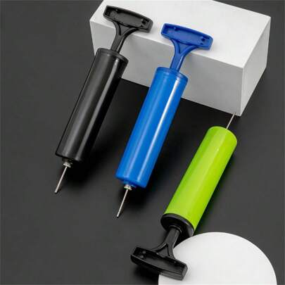 1pc Home Invisible Gas Needle Balloon Swimming Ring Pump Mini Portable Football Volleyball Basketball Pump, Indoor And Outdoor Easy To Carry And Use, Random Color