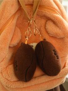Realistic Coffee Bean Shaped Plush Decorative Pillow Pendant - Coffee Brown - View 8