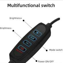 Aro de luz de 6 pulgadas con soporte de trípode de 110 cm para lado derecho - Blanco y Negro - Ver 7