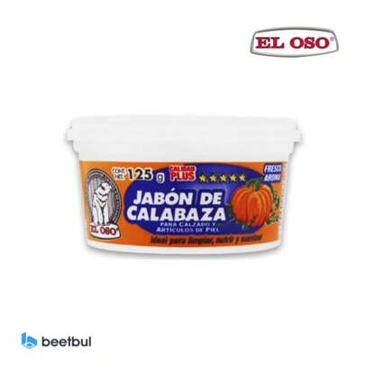 Beetbul EL Oso, Jabón de Calabaza para Calzado y Artículos de Piel de 125 g