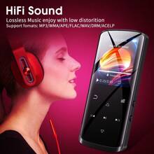 隨身高保真MP3播放器，具有無損音質和內置揚聲器、FM收音機、觸摸按鍵，支持高達128GB的存儲容量（黑色） - 黑色 - 查看 4