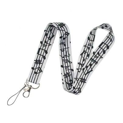 1pc Music Note Pattern Lanyard Halter, Suitable For Doctor, Nurse, Student, Teacher ID Badge Holder, Can Be Used As Gift Or For Daily Use Car Accessories Bag Charm School Cute Goth Y2k Bag Accessories Lanyards With Id Holder Car Accessories Bag Charms