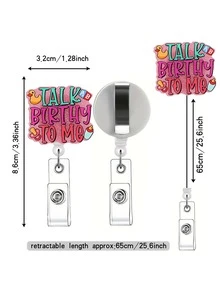 Dễ thương Acrylic Y tá Huy hiệu Có thể thu vào Huy hiệu , Id Huy hiệu Có thể thu vào Với Kẹp , Vui Điều dưỡng Huy hiệu Đối với Học sinh Làm Việc  Cuộc họp Trường học Văn phòng , - Màu 4 - Xem 2