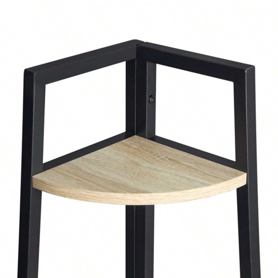 4-Tier Corner Shelf, Triangular Shelf For Cubicle Bookshelf For Living ...