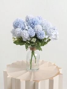 1pc Artificial Blue Hydrangea Wedding Bouquet - Blue - View 1