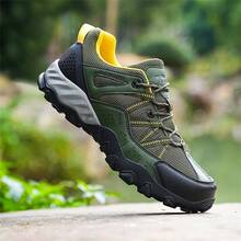 新款戶外男鞋,md橡膠大底設計,防滑耐磨,適合健行以及休閒活動,尺寸39-48,時尚透氣大網眼鞋面 - 綠色 - 查看 5