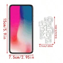 1 cái/2 cái Vui vẻ Sinh nhật Cắt kim loại Khuôn Sổ lưu niệm Đồ trang trí Dập nổi Album ảnh Đồ trang trí Thẻ Làm DIY Thủ công mỹ nghệ - Bạc - Xem 6