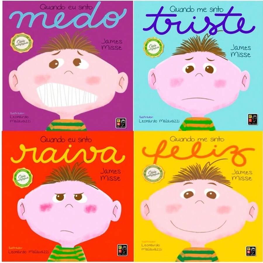 Kit C/4 Livros Quando eu me sinto - Livro de sentimentos - Multicolorido - Visão 1
