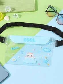 1 件防水透明腰包，带三层防水密封条和可调节肩带，PVC 透明腰包，体育场认可，可爱情侣透明腰包，运动包，卡通透明化妆包，化妆包，手机包，零钱包，适合运动旅行，海滩活动，体育场音乐会包，旅行必备礼物，适合男士、女士、海湾和女孩，基本款游泳包，游泳者热带海岸氛围沙滩包，适合游泳，夏季岛屿度假，海滩配件，适合女孩、男孩、男士和女士 - 無色 - 查看 15