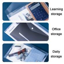 10 PCS A4 Document Folder Plastic Wallets A4 Folders With Label Pocket A4 Paperwork Wallets With Snap Closure, Clear Plastic Paper Wallets For Document Storage And Office Organization Supplies - Multicolor - View 4