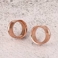 2入組圓形316不鏽鋼耳環隧道塞子擴張器穿刺女性身體珠寶日常佩戴 - 彩色 - 查看 7