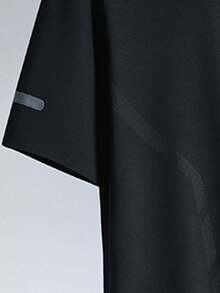 男士夏季短袖polo衫,舒適透氣,快干涼爽,適合戶外休閒穿著 - 黑色 - 查看 4