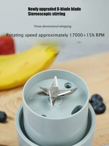1pc 340ml Mini Cyclone Juicer Cup With Type-C Charging Port - Blue - View 8