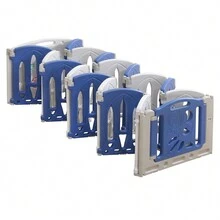 CEEDIR Safety Gate Playpen Crawling Gate Baby Barrier Playpen Foldable Plastic Fence Protective Gate HDPE - 大號(16+2) - 查看 3