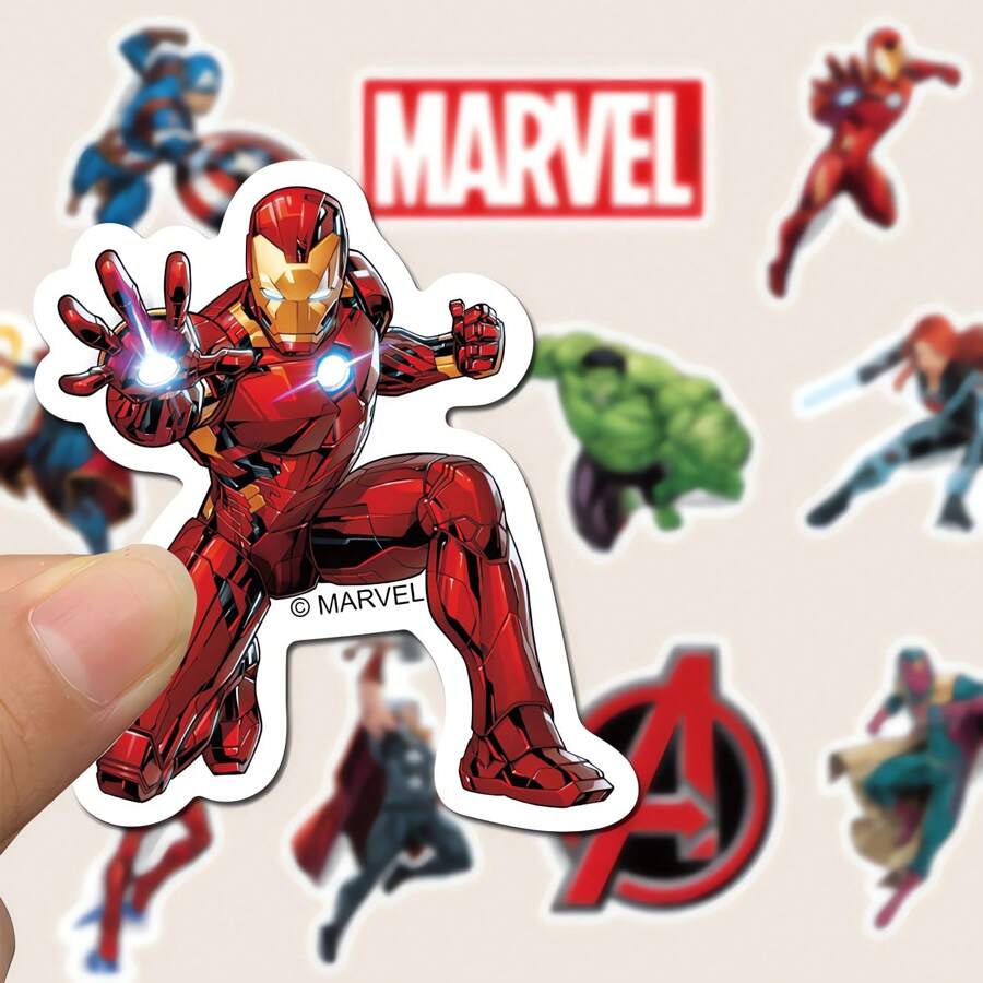 50pcs The Avengers Superhero Stickers Decals Laptop Motorcycle Phone Car Waterproof Back To School - Multicolor - View 1
