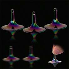 2 Piezas De Trompo De Metal De Colores Aleatorios, Juguete De Descompresión, Buen Regalo, Ejercita La Flexibilidad De Los Dedos - Color aleatorio - Ver 2