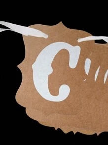 1set Candy Color Cardboard Banner For Wedding Party Decoration, Made Of Kraft Paper,Christmas - Bronze - View 3