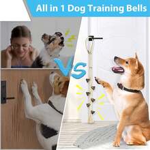 Bell Hanging Rope Cat Toys, Outdoor Alarm Bell For Dog Training, Pet Doorbell Handmade Braided Wood Bead Woven Hanging Rope - White - View 1
