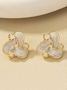 1 Đôi Phong Cách Hàn Quốc Sáng Tạo Nhỏ Thời Trang Vintage Nhỏ Giọt Dầu Tam Giác Bông Tai - bông tai - Xem 11