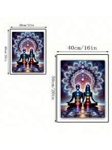 Diy 1PC Meditation Mandala Diamond Painting Full Round Diamond Home Decor Picture Of Diamonds Diamond Mosaic Cross Stitch Kits 30x40cm Or 40x50cm - Multicolor - View 2