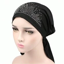1 Miếng Quý cô Đàn hồi Khăn xếp / khăn quấn đầu Với Kim cương giả , Linh hoạt Và Đúng mốt Mũ lưỡi trai Đối với Rụng tóc - Nhiều màu - Xem 22