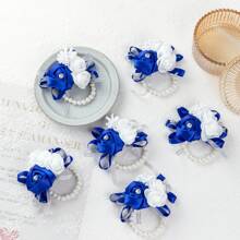 6 cái/gói Của phụ nữ Phù dâu Corsage cổ tay Với Hoa & Ngọc trai Giả Đối với PE Buổi tiệc , Lễ cưới , Tốt nghiệp Lễ - A - Xem 24
