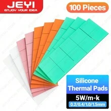 Jeyi 100-pack Wärmeleitfähige Silikonpads, M.2 Ssd Nvme Ngff Wärmeleitpad Für Pc Laptop Kühlkörper/gpu/cpu/led Grafikkarte